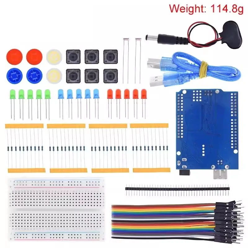 Starter Kit For UNO R3 Mini Breadboard LED Jumper Wire Button For Arduino Diy Kit School Education Lab 3 kf S25a7bc99687c47148367df508686e8f07